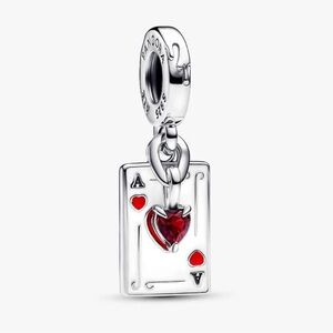 Authentic Pandora Disney Villains Queen of Hearts Double Dangle Charm - NWT